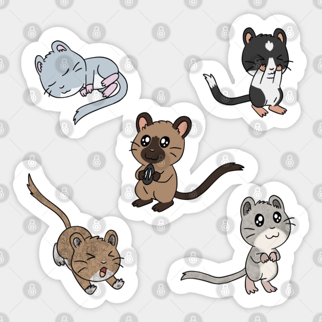 Gerbils Sticker by Firestorm Fox